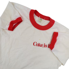 Load image into Gallery viewer, True Vintage Velva Sheen "Coke is It!" Ringer T Shirt - M