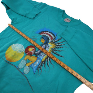 Vintage 90s Native American Sun Graphic Sweatshirt - XL