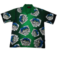 Load image into Gallery viewer, Vintage Y2k DC Clothing Polyester Joker Card Button Up Shirt - XL