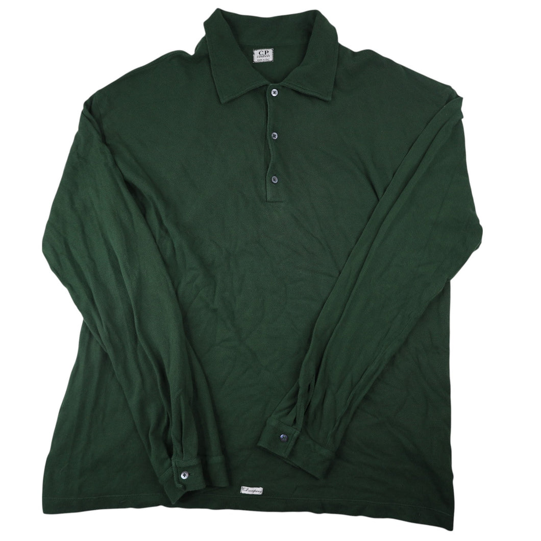 Vintage C.P. Company Long Sleeve Polo Shirt - XXL