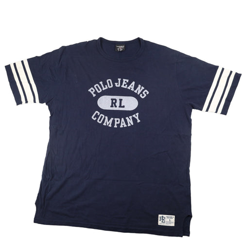 Vintage Y2k Polo Jeans Co Ralph Lauren All Sewn Spellout T Shirt - L