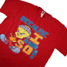 Load image into Gallery viewer, Vintage 90s Looney Tunes Tough Tweety Bird Glitter Graphic T Shirt - L
