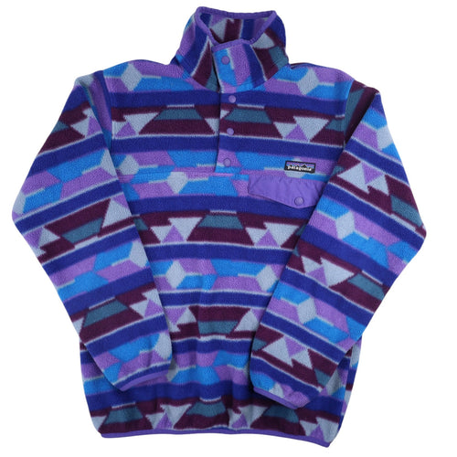 Patagonia Synchilla Geometric Design Snap T Fleece Sweatshirt - WMNS XS