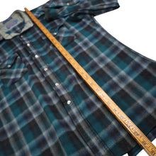 Load image into Gallery viewer, Vintage Pendleton High Grade Western Wear Shadow Plaid Pearl Snap Wool Shirt - XLT