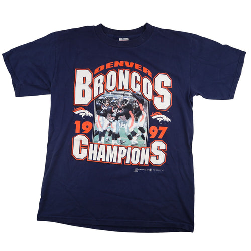 Vintage 1997 Denver Broncos Champions Graphic T Shirt - L