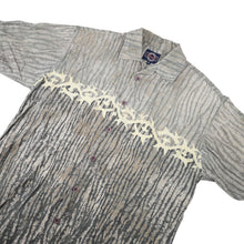 Load image into Gallery viewer, Vintage Y2k Baja Banana Tribal Allover Print Button Up Shirt - M