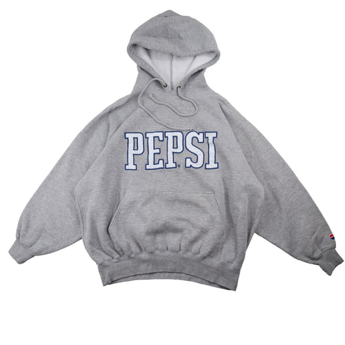 Vintage Pepsi Cola All Sewn Spellout Hoodie - L