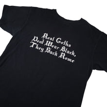 Load image into Gallery viewer, Vintage Y2k Real Goths Sack Rome Slogan T Shirt - L