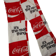 Load image into Gallery viewer, True Vintage 70s Coca Cola All Over Print Draw String Bell Bottom Pants - 27"x24"