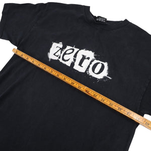 Vintage Y2k Zero Skateboards Graphic Spellout T Shirt - M