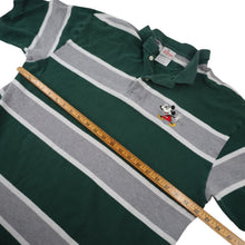 Load image into Gallery viewer, Vintage 90s Disney Mickey Varsity Squad Striped Polo Shirt - XL