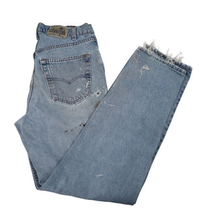 Vintage Distressed Levis Silver Tab Baggy Denim Jeans - 33"x34"
