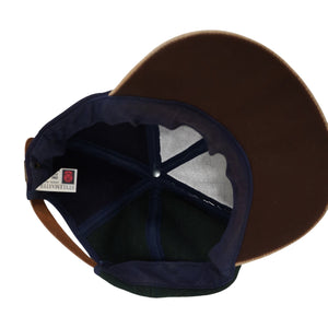 Vintage Budweiser Split Wool Leather Brim Strapback Hat