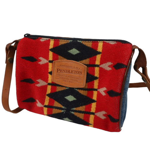 Vintage Pendleton Southwestern Aztec Print %100 Wool Purse - OS