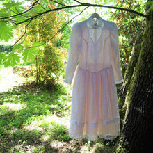 Load image into Gallery viewer, Vintage Gunne Sax  by Jessica McClintock Lace Over Pink Statin Dress - WMNS 9/10