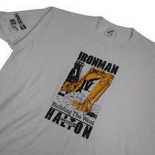 Load image into Gallery viewer, Vintage CAT Ironman Building The West Heavy Equipment Graphic T Shirt - XL