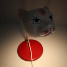 Load image into Gallery viewer, Vintage MCM Ceramic Cat Head Goose Neck Desk Lamp - OS
