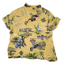 Load image into Gallery viewer, Vintage Harley Davidson Silk Hawaiian Shirt - WMNS L