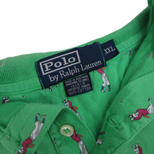 Load image into Gallery viewer, Vintage Polo Ralph Lauren Allover Golfer Print Polo Shirt - XXL