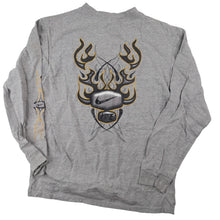 Load image into Gallery viewer, Vintage Y2k Nike Tribal Flame Graphic Long Sleeve T Shirt - YL