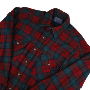 Vintage Pendleton %100 Wool Lindsay Tartan Plaid Flannel Shirt - M