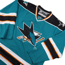 Load image into Gallery viewer, Vintage Reebok San Jose Sharks All Sewn Jersey