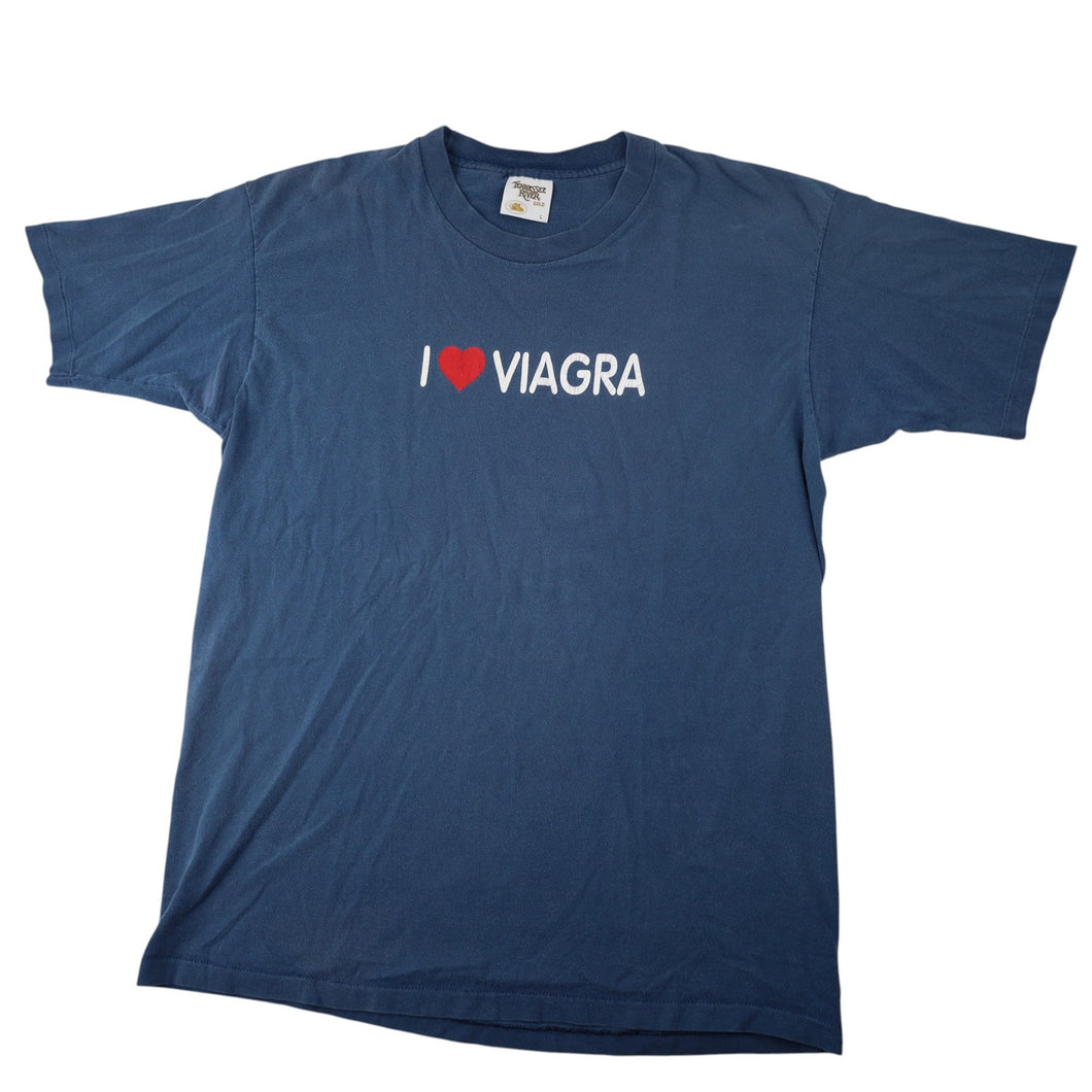 Vintage I Love Viagra Graphic T Shirt - L