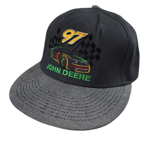 Vintage Nascar John Deere Racing Snapback Hat - OS