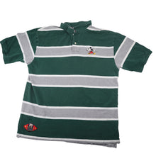 Load image into Gallery viewer, Vintage 90s Disney Mickey Varsity Squad Striped Polo Shirt - XL