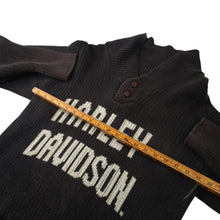 Load image into Gallery viewer, Vintage Harley Davidson Knit Spellout Cowl Sweater - WMNS M