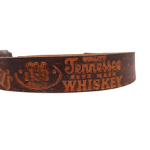 Load image into Gallery viewer, Vintage Jack Daniels Embossed Leather Belt - 35&quot;-38&quot;