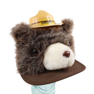 Vintage Smokey Bear Plush Mesh Trucker Hat - OS