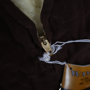NWT True Vintage Grais Sherpa lined Suede Vest - L