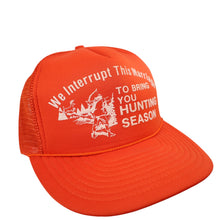 Load image into Gallery viewer, Vintage Hunting Slogan Mesh Trucker Hat - OS