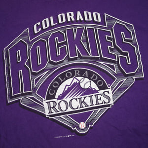 Vintage Logo 7 Colorado Rockies Graphic T Shirt