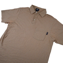 Load image into Gallery viewer, Vintage Stussy Striped Polo Shirt - M