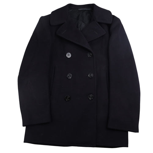True Vintage WWII  Naval Clothing Depot Heavy Wool Double Breasted Pea Coat - S