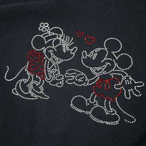 Vintage Disney Mickey and Minnie Mouse Rhinestone Sweatshirt - WMNS M