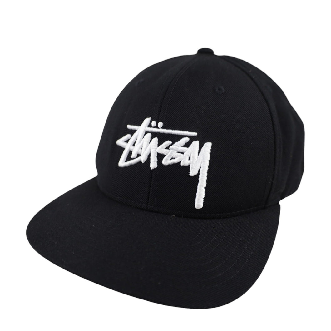 Vintage Stussy Embroidered Spellout Snapback Hat - OS