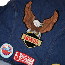 Load image into Gallery viewer, Vintage Wrangler Honda Motorcycle Patches Denim Vest - M