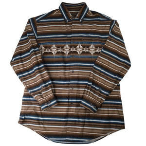 Vintage Woolrich Aztec Design Thick Flannel Shirt - L