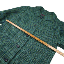 Load image into Gallery viewer, Vintage Pendleton Houndstooth Wool Satin Lined Overcoat - WMNS L