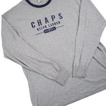Load image into Gallery viewer, Vintage Chaps Ralph Lauren Graphic Spellout Long Sleeve Graphic T Shirt -  L