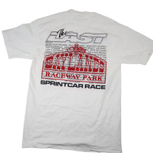 Load image into Gallery viewer, Vintage 80s  Baylands Raceway Sprint Car Racing Graphic T Shirt - L