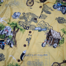Load image into Gallery viewer, Vintage Harley Davidson Silk Hawaiian Shirt - WMNS L