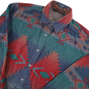 Vintage Woolrich Southwestern Aztec Print Flannel Button Down Shirt - S