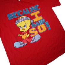 Load image into Gallery viewer, Vintage 90s Looney Tunes Tough Tweety Bird Glitter Graphic T Shirt - L