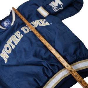 Vintage Starter Notre Dame Spellout Windbreaker Jacket - S