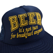 Load image into Gallery viewer, Vintage Beer Its not Just for Breakfast Anymore Spellout Trucker Hat - OS