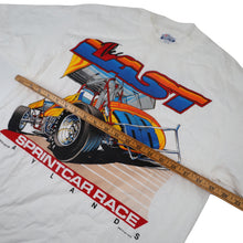 Load image into Gallery viewer, Vintage 80s  Baylands Raceway Sprint Car Racing Graphic T Shirt - L